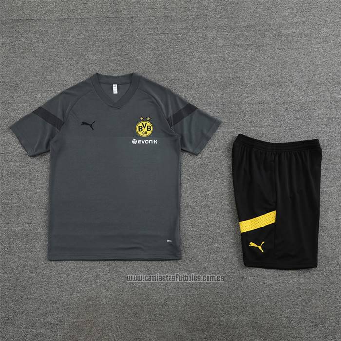 Chandal del Borussia Dortmund Manga Corta 2022-2023 Gris - Pantalon Corto